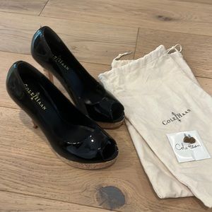 Cole Haan - Patent Leather and Cork Platform Heels